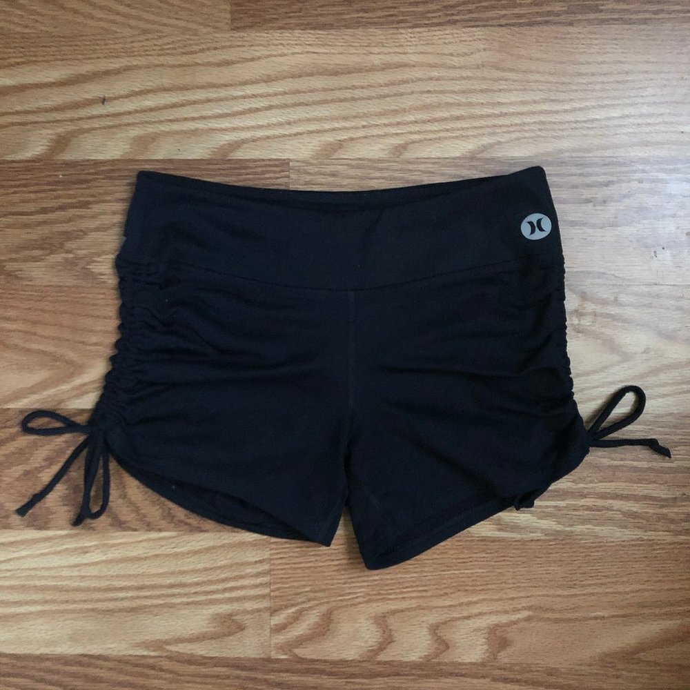 Hurley Nike Dri Fit Black Athletic Shorts w/ Ties